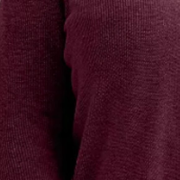 Plus Size Croft & Barrow Classic Ribbed Open-Front Cardigan in Merlot Heather 3X - Picture 6 of 6